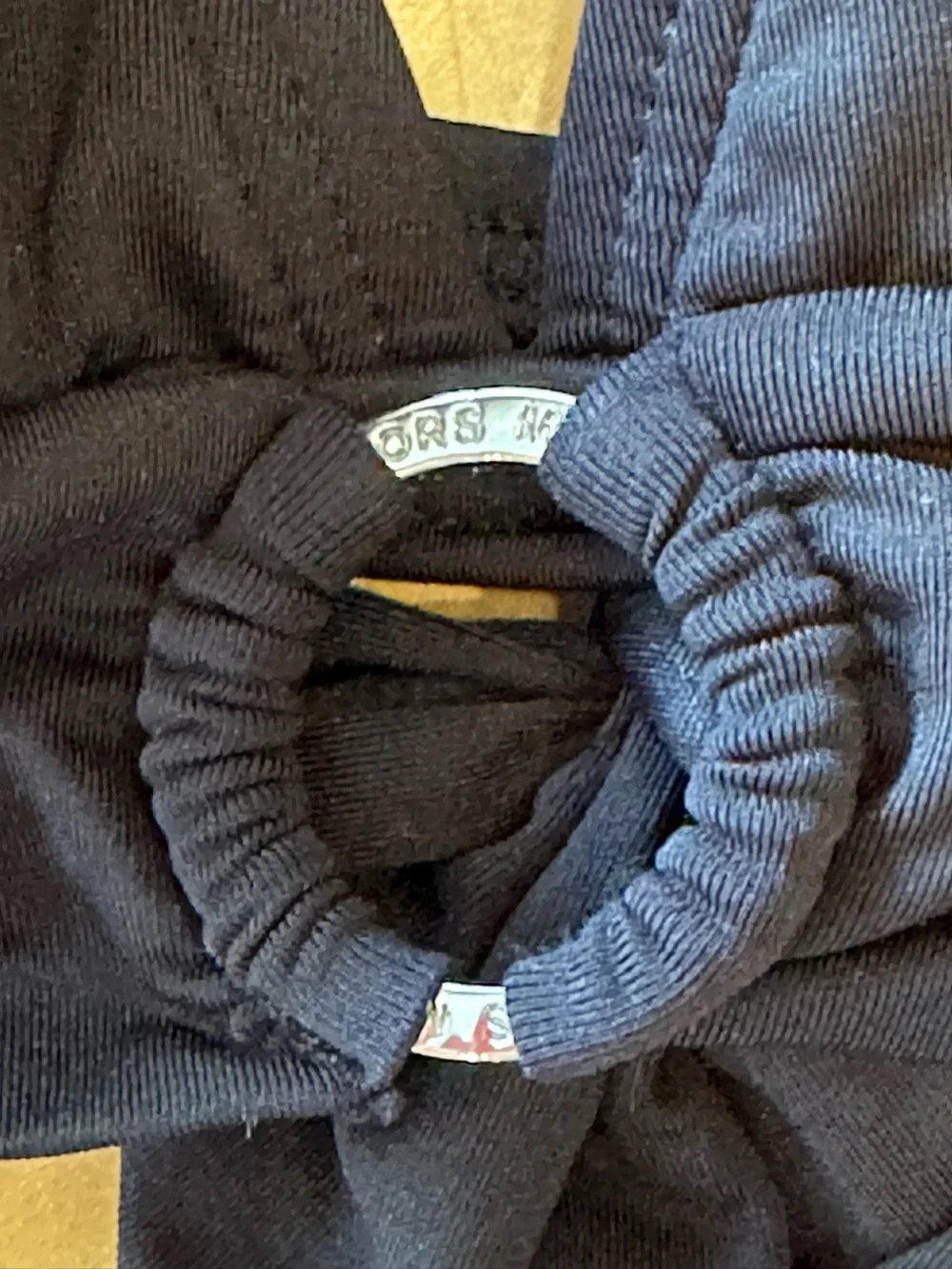 NWOT Michael Kors Black Logo Ring Bikini Swim Top, Size Medium.